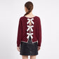 Contrast Trim Crewneck Knit Sweater