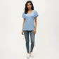 Short Sleeve Eyelet V-Neck Top with Floral Embroidery and Flutter Sleeves