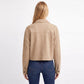 Cropped Button Front Shirt Jacket with Patch Pockets