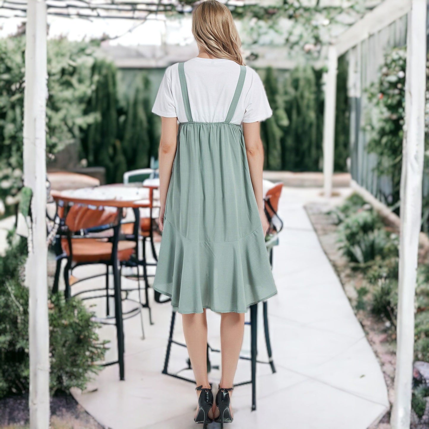 Flounce Apron Chic Dress