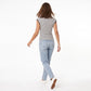 Striped Sleeveless Top Crew Neck Contrast Trim Knit Tank