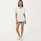 Short Sleeve Top with Flutter Ruffle Sleeves and Split V Neck Relaxed Fit Casual Shirt