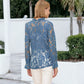 Layering Lace Puffed Sleeve Sheer Top