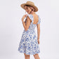 Floral Print Smocked Ruffle Strap Mini Dress