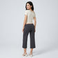 Foldover Waistband Cropped Wide-Leg Trousers Eye-Catching