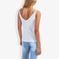 V-Neck Knit Tank Top With Eyelet Detail