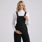 Maternity Corduroy Overall Jumpsuit with Adjustable Straps and Wide Leg Fit