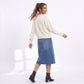 Bow Detail Open Front Knit Cardigan Sweater