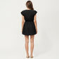 Eyelet Babydoll Top with V-Neckline Button Front and Flutter Sleeves