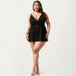 Plus Size Babydoll Chemise Lace Trim Nightgown Adjustable Strap Flowy Sleep Dress