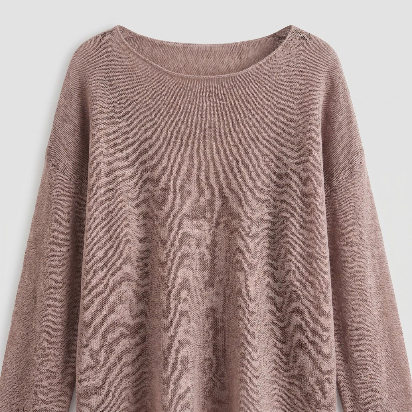 Sheer Loose Knit Long Sleeve Sweater