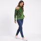 Leopard Print Cold Shoulder Turtleneck Sweater