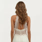 Sleeveless Maxi Dress with Lace Waist Detail Adjustable Straps Flowy Long Skirt Design