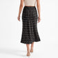 Polka Dot Midi Skirt High Waist A Line Printed Long Skirt