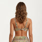 Paisley Print Maternity Bikini Set with Adjustable Side Ties and V-Neck Design