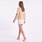 Crochet Floral Sleeve Knit Pullover Sweater with Long Sleeves