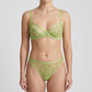 Botanical Embroidered Sheer Mesh Cutout Underwire Bra and Thong Two Piece Lingerie Set