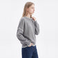 Contrast Stitch Crewneck Long Sleeve Knit Sweater
