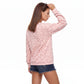 Leopard Print Crew Neck Long Sleeve Pullover Sweatshirt