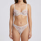 Polka Dot Sheer Mesh Underwire Bra and Panty Two Piece Lingerie Set