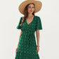 Short Sleeve Maxi Dress with Wrap Front Waist Tie and Tiered Skirt