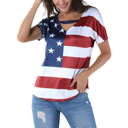 All American Girl V Neck Top