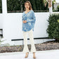 Long Sleeve T Shirt V Neck Casual Basic Tee Tie Dye Tops