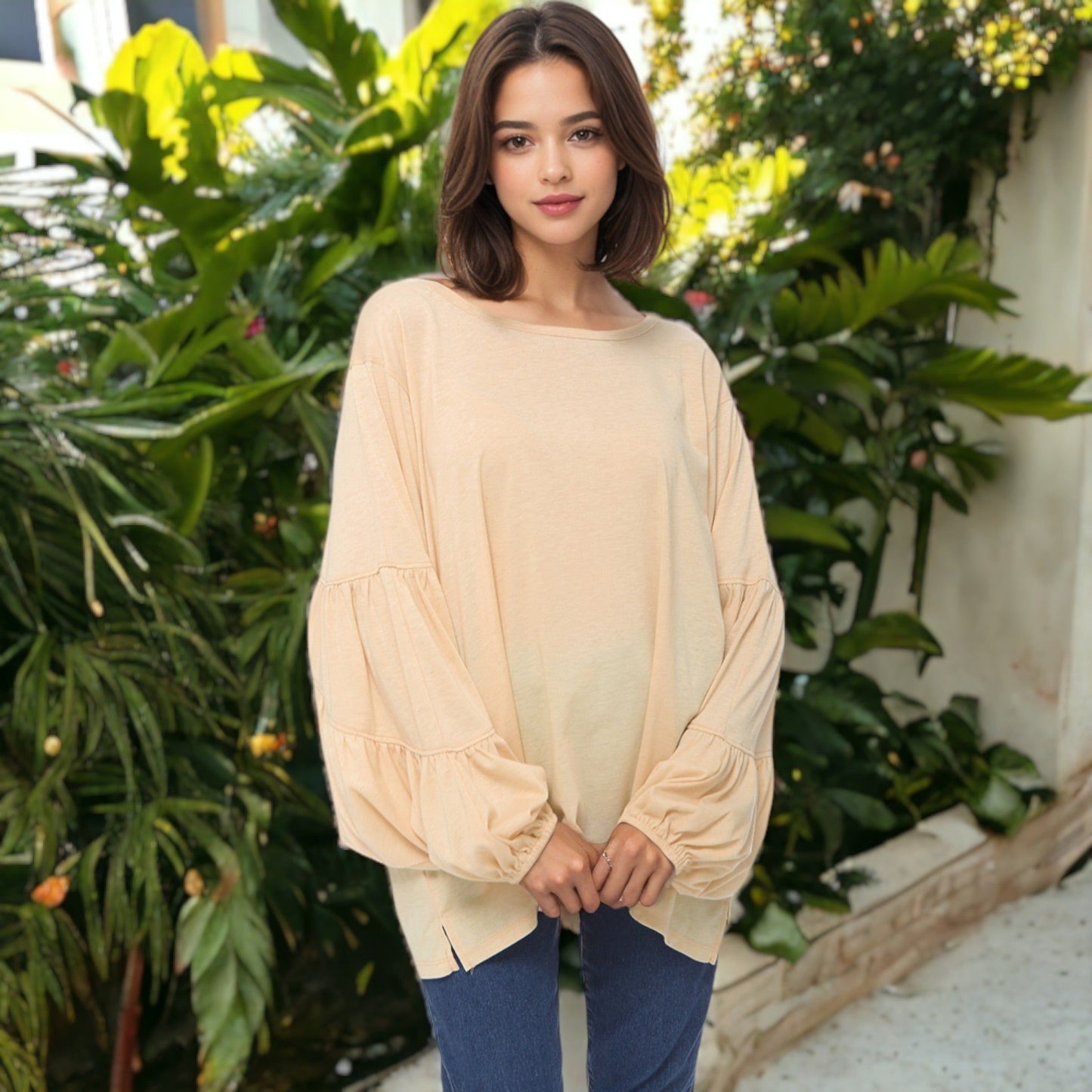 Casual & Comfy Long-Sleeve Blouse