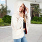 Two Tone Lined Hooded Jacket with Contrast Trim