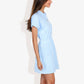 Short Sleeve Striped Dress with Elastic Waist
