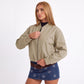 Casual Lightweight Cropped Bomber Jacket