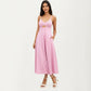 Sleeveless Maxi Dress with Cutout Front and Smocked Back