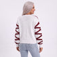 Wavy Stripe Crew Neck Long Sleeve Knit Sweater