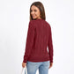 Textured Geometric Crew Neck Long Sleeve Knit Sweater