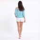 Open Stitch Knit Sweater One Shoulder Geometric Long Sleeve Top