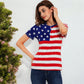 American Flag Short Sleeve T-Shirt with Star Stripe Design