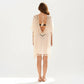 Sheer Crochet V Neck Swim Cover Up Poncho with Tassel Trim and Flowy Silhouette