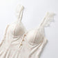 Printed Lace Bustier Keyhole Chemise Nightgown