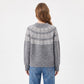 Fair Isle Button Front Crew Neck Cardigan