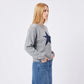 Star Graphic Crewneck Long Sleeve Relaxed Knit Pullover Sweater