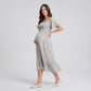 Maternity Floral Square Neck Midi Dress with Smocked Bodice and Flutter Sleeves