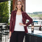 Long Sleeve Sparkle Sequin Two Button Blazer Jacket