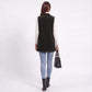 Button Front Corduroy Vest with Flap Pockets