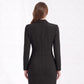 Long Sleeve Blazer Dress with Shawl Collar and Buttoned Waist