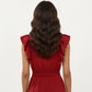 Tiered Midi Dress with Ruffle Sleeves and Smocked Waist