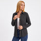 Textured Button Front Long Sleeve Shirt with Chest Pocket
