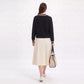 Contrast Stripe V-Neck Button-Front Knit Cardigan