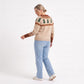 Plus Size Fair Isle Tree Print Crewneck Sweater