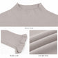 Mock Neck Ribbed Knit Long Sleeve Slim Fit Pullover Sweater