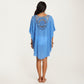 Crochet Medallion Swim Cover Up Dress with Tassel Trim and Relaxed Boho Silhouette